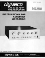 Dynaco PAT-5 - Service Manual